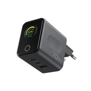 45W GaN PD Fast Charging Travel Adapter Ai Charger with Auto Real Time Power Visualization for phone 18 Phone Tablet