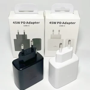 45W PD Super Fast Charger Adapter EU/US/UK Type C PD Port Fast Charging for S24 S25 S26 S23 ultra