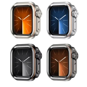 46mm Titanium Silver Black Zinc Alloy Gunmetal Face Protector Case 46 mm Smart Watch Back Cover for Apple iphone Ultra 10 11