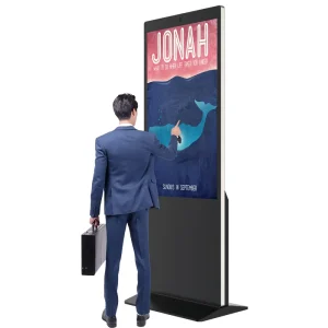 49 55 65 75 86 Inch Floor Stand Android Portable Digital Signage Display Monitor Player Interactive Kiosk Advertising Lcd Screen