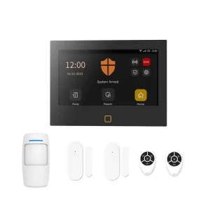 4G 2G WIFI Alarm System Tuya 7 inch Touch Screen Burglar Alarm Panel System for Home Security 5000mAh Battery OTA Update