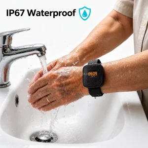 4G GPS Wearable Alert Device IP67 Waterproof Senior Safety Tracker with SOS Emergency Call&Fall Detection for Independent Living