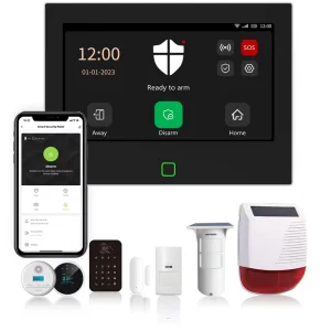 4G GSM SMS WIFI Smart Home Burglar Security Wireless Alarm System With 7-inch Touch Keypad