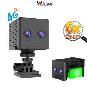 4G Indoor Camera 6x Zoom Motion Detection Color Night Vision 4g Sim Card Mini Cctv Camera