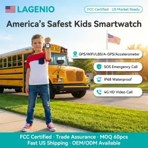 4G Kids Smart Watch GPS Tracker Geo-Fence Safe Zone Emergency SOS Button Video Call FCC Smartwatch for Kids