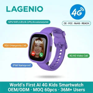 4G Kids Smart Watch Sim Card 1.7 Inch IPS Screen Video Call SOS GPS LBS WIFI A-GPS FCC Smart Watch for Kids