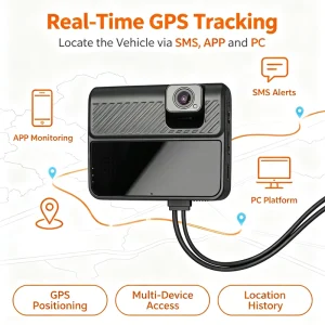 4G LTE Dual Dash Cam 1080P Camera Car GPS Tracker 2 Channels Live Video Recorder Real time GPS Tracking APP Control