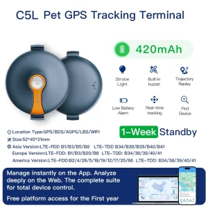 4G LTE GPRS GPS Dog & Kids Tracker Waterproof Wireless Real Time Locator Pet Tracker GSM WIFI PC