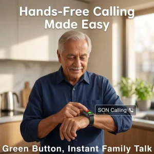 4G LTE Personal GPS SOS Wristband Panic Button for Call with Thermometer and Fall Alarm Bracelet for Elderly with Dementia