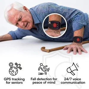 4G LTE Senior GPS Tracker with Heart Rate Blood Pressure Temperature Detection Health Monitor SOS Calling