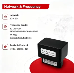 4G OBD2 GPS Tracker with Real-Time Tracking, History Playback, Geo-Fence Alarm, Speed Alert and Vehicle Monitoring