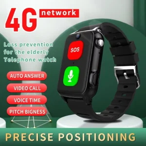 4G Portable Rechargeable Smart Health Heart Rate Body Temperature Detection Positioning Companion Call Watch Anti Lost