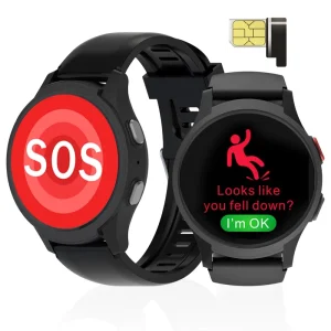 4G SDK SOS Smart Watch Elder Health Care GPS Position Anti Lost Fall Detection Vital Signs Tracker Sleep Tracker Silica Gel