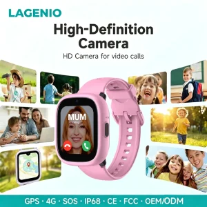 4G SIM Card Kids Smart Watch GPS LBS WIFI A-GPS Tracker SOS Alarm Video Voice Chat FCC Smartwatch for Children