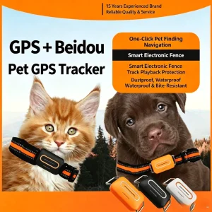 4G Smart GPS Pet Tracker Waterproof Real-time Tracking Dog GPS Locator with Voice Intercom for Large Dogs Hunting
