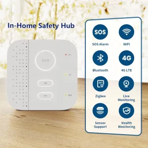 4G Smart Gateway Hub ZigBee WIFI LoRa Bluetooth Mesh Gateway In Home Safety Hubs Telehealth Solution with SOS Emergency Button