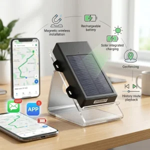 4G Solar GPS Tracker Rechargeable 12000mAh Battery Asset Tracking Container Management Real Time Tracking Magnetic Wireless GPS