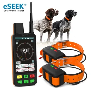 4G VHF Dual Mode Hunting Dog GPS Tracker Collar Long Distance Real Time Pet Locator — 1 Handheld and 2 Collars