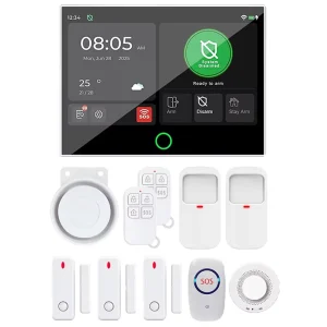 Wireless Wifi 4G Home Security Alarms System Panel 7 Inch Alarm System Kit Door/Window Sensors Personal Alarm Motion