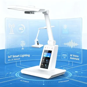 4G WiFi Smart Table Lamp 60G Radar Sensor AI Interaction Health Data Tracking Eye-Caring Lighting for Home IOT Project