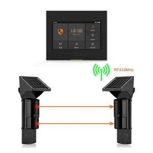 4G WiFi Tuya 433MHz Wireless Smart Home Security Alarm System Solar 2 Beams Motion Detector Anti theft 13 Languages