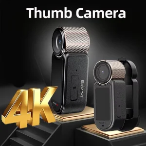 4K 1080P Thumb Camera Long Battery for Traveling Sports Mountain Climbing Video Cycling Vlogs and Recording Daily Life