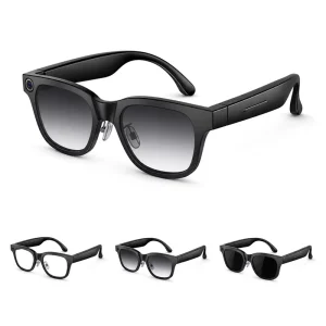 4K AI Camera Smart Glasses 20MP HD Lens Real Time Translation AI Voice Assistant Open Ear 6 Axis Stabilization IP66 Waterproof
