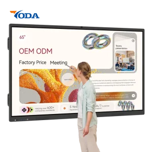 4K Android 14 OPS 65 75 86 110 Inch Interactive Display Smart Board Touch Screen Monitor Interactive Whiteboard