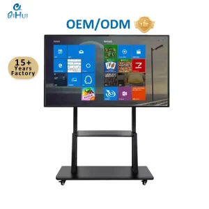 4K Android OPS Interactive Flat Panel Smart Board Touch Screen Display Digital Whiteboard Teaching Conference Office Education