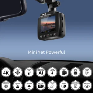 4K Front 1080P Rear Dash Cam WiFi GPS Car DVR IMX335 Sensor 170° Wide Angle Super Capacitor Car Camera Recorder