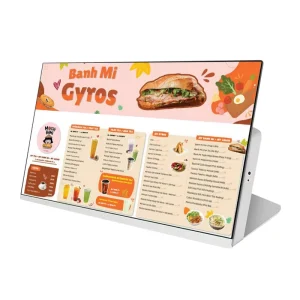 4K HD Digital Menu Board Display for Restaurants Hanging LCD Tablet 4K HD LED Screen Restaurant Digital Menu Board Displayer