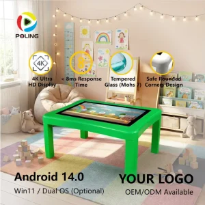 4K Interactive Touch Screen Gaming Table 43 Inch Smart Digital Game Table with 40 Point Touch Android System for Entertainment