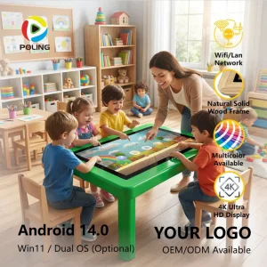 4K Interactive Touch Screen Table for Education STEM Learning Smart Classroom Table with 20 Point Multi Touch Android System