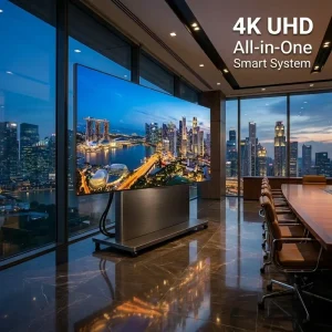4K P1.5 All-in-One LED Conference Display 108 135 Inch Smart Interactive LED Hub with Mobile Stand Android Windows Dual OS