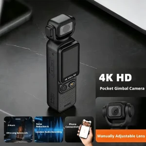 4K Pocket Action Camera Portable Handheld Camera EIS Anti Shake Touchscreen Recorder WiFi Sport Camera Vlog