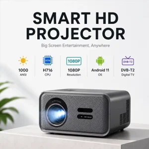 4K Projector Android11 Smart WiFi 1080P 30000 Lumens 8K Supported 4K Video Decoding DVB-T2 Digital TV