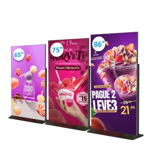 4K Screen Smart Digital Signage Totem 65 75 86 Inch Vertical Floor Stand Kiosk LCD Advertising Retail Store Airport