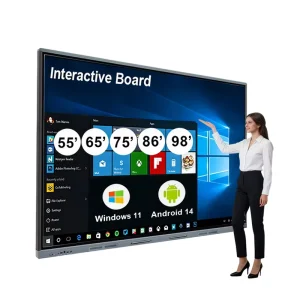 4K Smart Board 55 65 75 86 Inch Flat Panel Touch Screen Whiteboard Smart Board for Teaching Meeting
