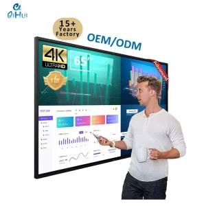 4K Smart Board Interactive Display Touch Screen Android OPS Panel Digital Whiteboard School Meeting Training Office