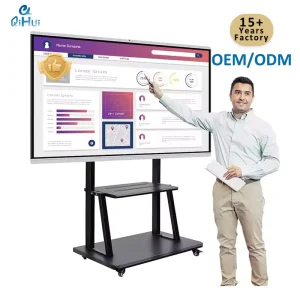 4K Smart Interactive Whiteboard Touch Screen Display Android Windows OPS Panel Conference Classroom Office Solution
