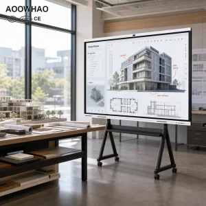 4K UHD Anti Glare Digital Smart Board 65 75 86 Inch with Dual OS for Corporate Conference Room Presentation