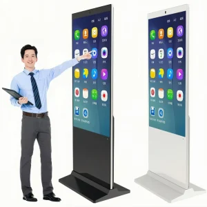 4K UHD LCD Floor Standing Digital Signage Display Touch Screen Kiosk 49 55 65 Inch Totem Advertising Player Digitaladvertisement