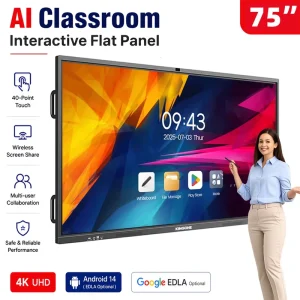 4K UHD Smart Interactive Display LCD Touch Screen Flat Panel Whiteboard Tableau Blanc Interactif for Teaching Business