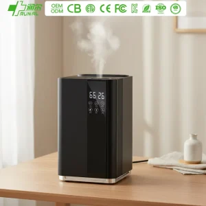 4L Black Remote Control Electric Ultrasonic Humidifier With Warm Mist & UV Light Household Use Plastic Material