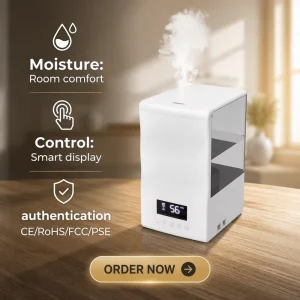 4L Commercial Electric Ultrasonic Air Humidifier Diffuser Purifier with Aromatherapy Portable Custom Logo Smart for Home Use