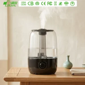 4L Cool Mist Knob Desk Matte Black Ultrasonic Air Humidifier With Colorful Led Light for Home