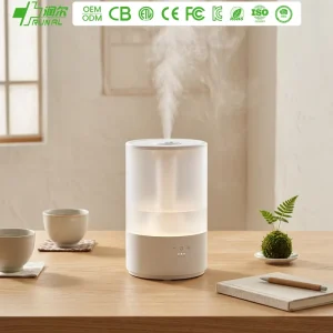 4L Electric Cool & Warm Mist UV Touch Control Ultrasonic Humidifier with LED Night Light App-Controlled for Household Use