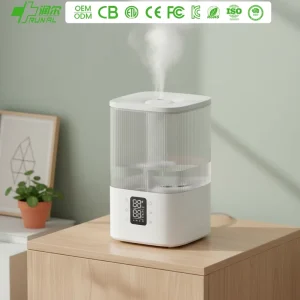 4L Plastic Electric Auto Shutoff Color-Changing LED Night Light Cool Mist Ultrasonic Air Humidifier Negative Ion Household