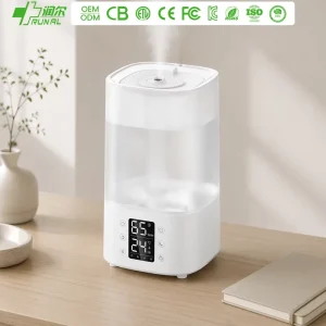 4L Top Fill Water Large Capacity Cool Warm Mist Smart Ultrasonic Air Humidifier With Led Light for Home Bedroom Baby Room