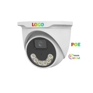 4MP 2K POE IP Dome Camera With Built-In Microphone Full Color Night Vision Custom Logo for Home & Office Security